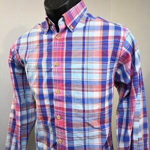 Southern Proper Dress Shirt Plaid Long Sleeve Button Up Mens Size Small